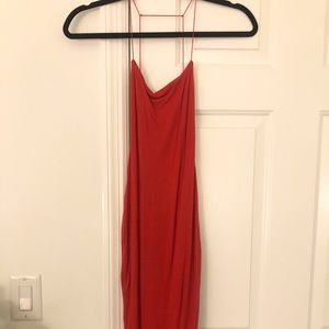 Oh Polly Red Midi Bodycon Dress